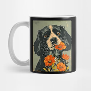 Cocker Spaniel Flowers Photo Art Design For Dog Onwer Mug